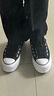 匡威（Converse）官方All Star Lift女低帮帆布鞋典厚底鞋黑色560250C 黑色/560250C 37 实拍图