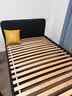 宜家（IKEA）斯拉图双人床现代轻奢布艺软包床高颜值小户型卧室床 深灰色软包床架1.2x2m 实拍图