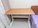 Aooboy日本高品质儿童学习桌写字桌可升降学生书桌家用大白桌实木电脑桌 原木色桌子 120*70cm 实拍图
