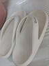 朴西2025夏季女士人字拖鞋居家休闲外穿拖鞋男 珍珠白 38-39  实拍图