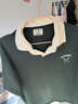 马登工装撞色polo领短袖美式复古刺绣打底衫学院风翻领重磅t恤男夏 深绿色 版型宽松 XL 实拍图
