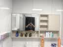 赛诺纳美浴室柜洗衣机柜组合岩板无缝一体盆组合卫生间洗漱台奶油风洗手盆 岩板无缝陶瓷盆+智能镜柜150cm 实拍图