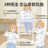 babycare宝宝吃饭罩衣儿童围兜婴儿反穿衣防脏辅食围裙 天鹅集 80码  实拍图