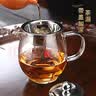 久堂加厚玻璃公道杯带茶漏一体套装茶海分茶器倒茶杯功夫茶具耐热高档 卡网带盖-京也特大龙蛋公杯500ml 实拍图