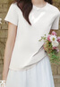 森马（Semir）短袖t恤女短款合体显瘦正肩内搭25夏凉感修身打底衫109325100001 实拍图