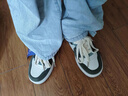 回力（Warrior）官方男鞋秋季板鞋子男士增高小白鞋皮面休闲鞋空军运动鞋 白蓝42 实拍图