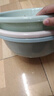 福爱家洗脸盆36中号洗衣盆洗菜盆洗脚盆学生塑料盆泡脚盆米绿蓝3只装 实拍图
