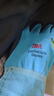 3M 防护手套舒适型防滑耐磨劳防丁腈掌浸高透气性 抗油污蓝色 M  实拍图