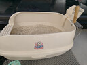 猫乐适半封闭猫砂盆防溅防臭易清洗大容量猫厕所成幼猫通用开放式猫砂盆 【白色】大面包15L+铲子 实拍图