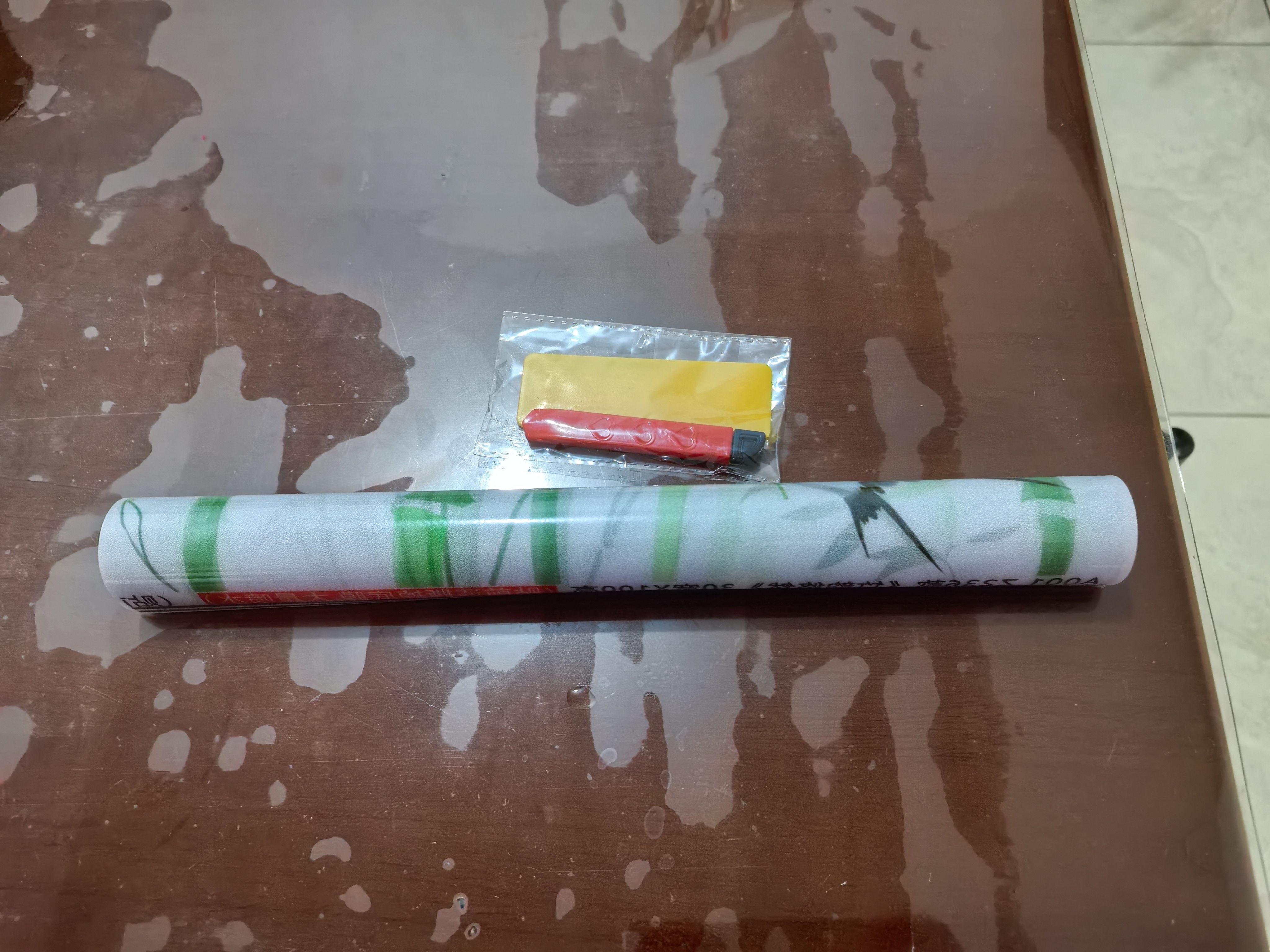 蓝瑞 窗户贴膜磨砂玻璃贴纸透光不透明卫生间防走光浴室防窥遮光窗贴 Z236-竹韵悠然 宽30cmx高1米 实拍图