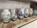 梓琦景德镇陶瓷插花工艺品家居装饰中式客厅装饰书房电视柜水培插花瓶 月亮赏瓶高22+底座 实拍图