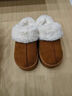 原沐初保暖厚底棉拖鞋女室内外穿棉鞋居家耐磨加厚孕妇月子鞋雪地靴 摩卡棕 42-43 【适合41-42】 实拍图