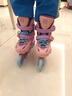 斯威（SWAY）溜冰鞋儿童男女童中小学专业轮滑鞋平花休闲滑冰旱冰鞋成人直排轮 清新粉+头盔护具+一体支架 M (适合6-12岁)日常鞋码32-36 实拍图