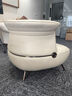 TAZA 休闲椅 意式极简沙发椅 全屋搭配客厅系列 现代轻奢布艺休闲椅 靠背R级全真皮-座面布 休闲椅 实拍图