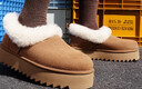 UGG秋季女士茸茸毛鞋领厚底懒人毛毛鞋 1166733CHE|栗色 41 实拍图