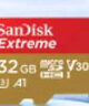 闪迪（SanDisk）32GB TF(MicroSD)内存卡 4K极速金卡A1 V30 U3行车记录仪 运动相机无人机 监控存储卡 读100MB/s 实拍图
