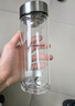 希诺（HEENOOR）抗菌玻璃杯双层隔热办公车载水杯男2025新款泡茶杯子XN-9303KT 实拍图