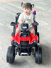 看宝贝儿童电动车儿童车电动款玩具车大号可坐人儿童电动汽车沙滩车 高配红|标配+喊话器+遥控+警灯 实拍图