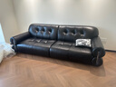 儒黛黑糖云朵真皮沙发头层牛皮中复古法式轻奢一字直排黑色客厅小户型 金属款-2.55米直排-可视面真皮 V-ultra（加厚半青皮1.6-1.8mm） 实拍图