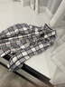 森马（Semir）[商场同款]长袖衬衫女中长款oversize春2025格纹上衣101125105007 实拍图