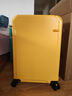 欧遥行李箱男铝框密码拉杆箱子韩版潮流大容量可登机女旅行皮箱次日达 黄色【黑框款-升级带充电口】 26英寸 -中长途-开学旅行大容量 实拍图