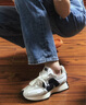 NEW BALANCE NB327官方夏季休闲鞋男鞋女鞋情侣舒适增高鞋百搭潮流厚底运动鞋 米灰色/白色 MS327FE 45 (脚长29cm) 实拍图