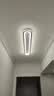 梵季走廊过道灯简约现代阳台入户玄关灯衣帽间北欧极简长条吸顶灯 黑色100CM（三色变光48W） 实拍图