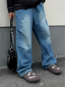森马（Semir）森柔牛仔|牛仔裤男宽松阔腿裤2025冬美式伞兵裤复古109725124104 实拍图