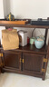 瑞呈堂（RUICHENGTANG） 实木茶水柜小茶几古典中式明清酒柜茶叶柜置物架储物收纳餐边柜 A款胡桃色 无需安装60*35*75高 实拍图