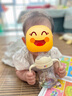 全棉时代婴儿针织假两件短袖连体服 棉朵白 73cm 实拍图