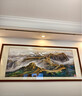 弥锦江山万里长城靠山图山水画办公挂画会议室装饰字画客厅背景墙壁画 01款-万里长城 高清有机玻璃面  208X88cm成品 红木色实木框（顺丰包邮） 实拍图