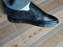 新款牛皮真头层皮软底鞋男超软一脚蹬单层透气真休闲复古板鞋皮鞋 黑色 40 头层牛皮假一罚十 实拍图