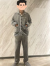 雪中飞睡衣冬季男士珊瑚绒加厚加绒2026新款秋冬家居服套装高级轻奢高端 NSCJF-淡灰白条绣花 【适合12~18℃单穿】 L -170/92A 【建议100-135斤】 实拍图