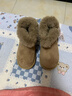 ABC KIDS女童童鞋冬季新款加绒保暖雪地靴 驼色 30码【内长188/脚长183】  实拍图