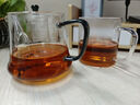 禾艾苏（heisou）高硼硅耐热玻璃茶壶家用过滤绿柄泡茶壶茶具套装加厚花茶壶490ml 清心泡茶壶490ml+2个杯子 实拍图