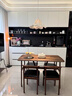 飞旺藤达餐桌家用桌椅组合现代小户型客厅公寓简约饭桌商用快餐出租长方形 胡桃色【送货上门】现货速发 120cm 60*75单桌 实拍图