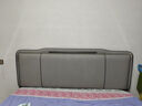 新款床头2024软包简约现代实木轻奢科技背板靠背落地超薄单买 深灰+浅灰【科技布】黑色配件 一米八宽床头 实拍图