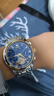 欧利时（OLEVS）瑞士认证品牌手表男机械表全自动夜光防水多功能男士手表高档男表 OLEVS-6607-钢带间蓝 实拍图