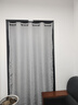 目送（musong）伸缩杆门帘免打孔卧室客厅隔断帘挡风遮光试衣间遮挡布厕所卫生间 浅灰色加厚麻绒布 【适合门宽70-115厘米】帘高200厘米 实拍图
