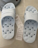BAIHOU白猴侧漏水防滑按摩镂空男女情侣学生浴室洞洞凉拖鞋 天蓝35-36 实拍图