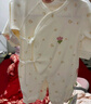 婧麒（JOYNCLEON）婴儿连体衣春秋无骨衣服春装空调服纯棉春款长袖和尚服外出服 樱桃小镇+亲子熊 59cm 实拍图
