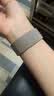 MSSM适用苹果手表表带apple watch S12/S11硅胶磁吸表带iwatch Ultra4/s10/se3荔枝纹运动表带 奶茶色 实拍图