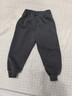 迷你木木屋儿童加绒裤子秋冬男童女童厚款卫裤中小童休闲运动裤 深灰 90  实拍图