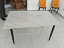 全品屋岩板餐桌家用4-6人小户型桌椅组合长方形现代简约吧台吃饭大桌子 【12MM厚】亮光雪山白 送货入户 120cm 【宽70CM】一桌四椅 实拍图