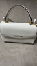 MICHAEL KORS迈克高仕 MK Ava 超小号皮质翻盖迷你手提包斜挎包 纯白色 085 迷你 实拍图