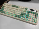 狼蛛（AULA）S99无线蓝牙有线三模键盘机械手感 游戏电竞专用RGB背光拼色静音键盘鼠标套装mac电脑键盘 S99Pro原野绿【多功能显示屏】三模RGB 实拍图