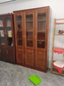 百裕达全实木书柜子书架书橱带玻璃门现代简约中式组合纯木落地白色储物 三门全橡 （长122高200cm）四色可选 实拍图