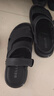 百丽户外两穿凉拖男夏季商场同款牛皮休闲沙滩凉鞋8GF01BL4 黑色 42 实拍图