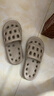 乐拖浴室速干凉拖鞋男夏镂空漏水厚底洗澡情侣居家拖鞋  浅咖40-41 实拍图