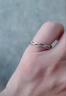 BJYL免费刻字男士戒指男潮流简约小众食指环男开口可调节单身尾戒礼物 【交织】戒指 实拍图